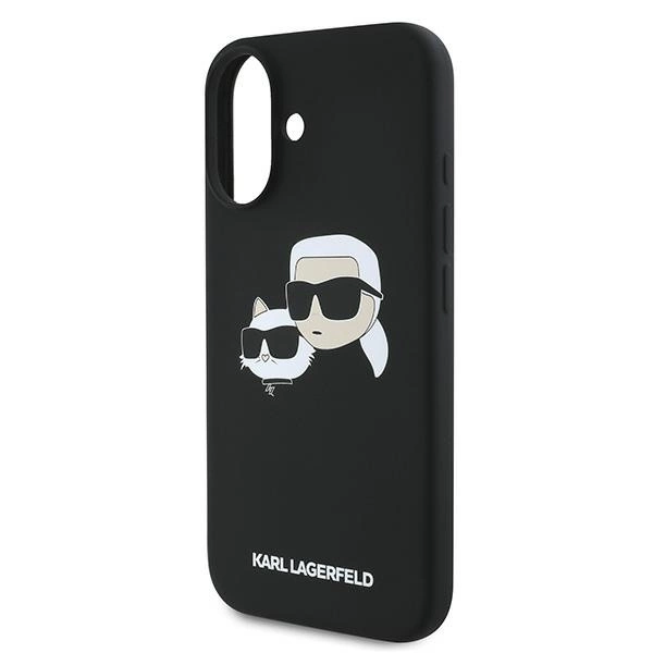 Karl Lagerfeld silikoninis Nauble galvų spaudas MagSafe iPhone 16 Plus dėklas – juodas - Image 6