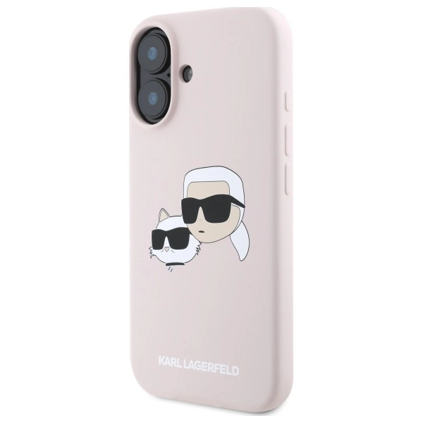 Karl Lagerfeld silikoninis galvų spaudas MagSafe iPhone 16 dėklas – rožinis - Image 2