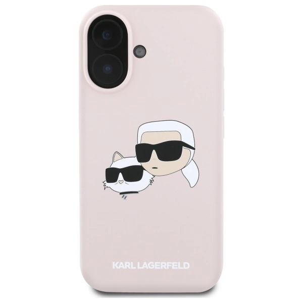 Karl Lagerfeld silikoninis galvų spaudas MagSafe iPhone 16 dėklas – rožinis - Image 3
