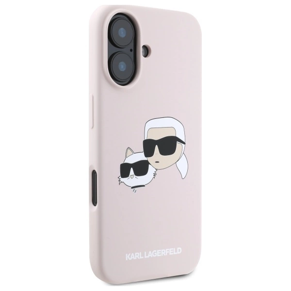 Karl Lagerfeld silikoninis galvų spaudas MagSafe iPhone 16 dėklas – rožinis - Image 4