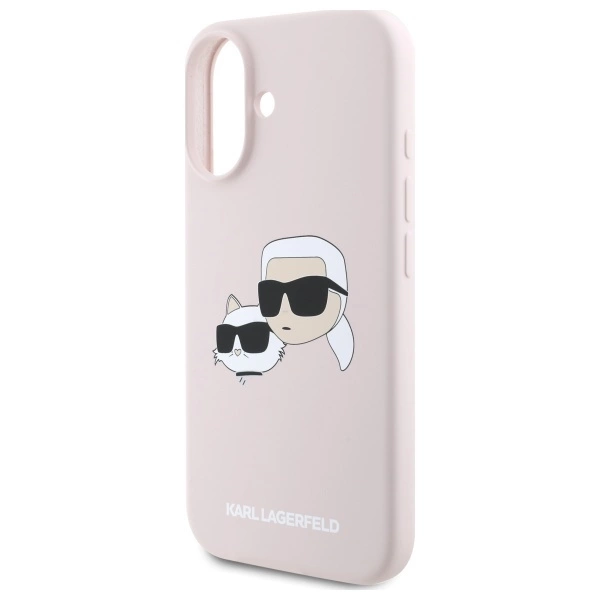 Karl Lagerfeld silikoninis galvų spaudas MagSafe iPhone 16 dėklas – rožinis - Image 6