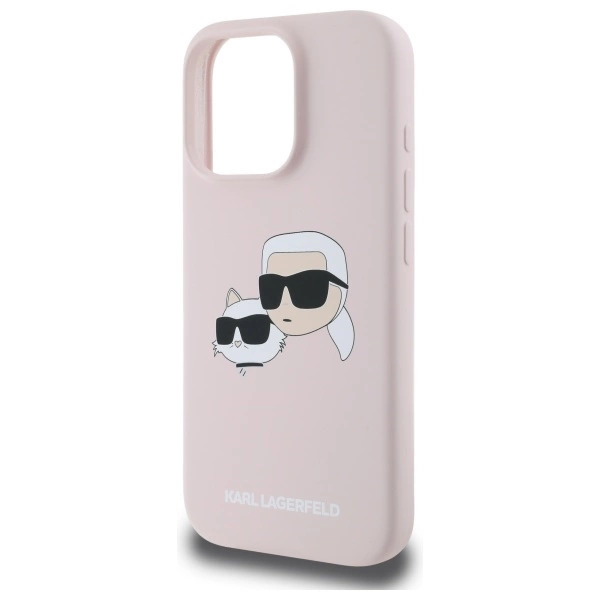 Karl Lagerfeld silikoninis galvų spaudas MagSafe iPhone 16 Pro Max dėklas – rožinis - Image 6