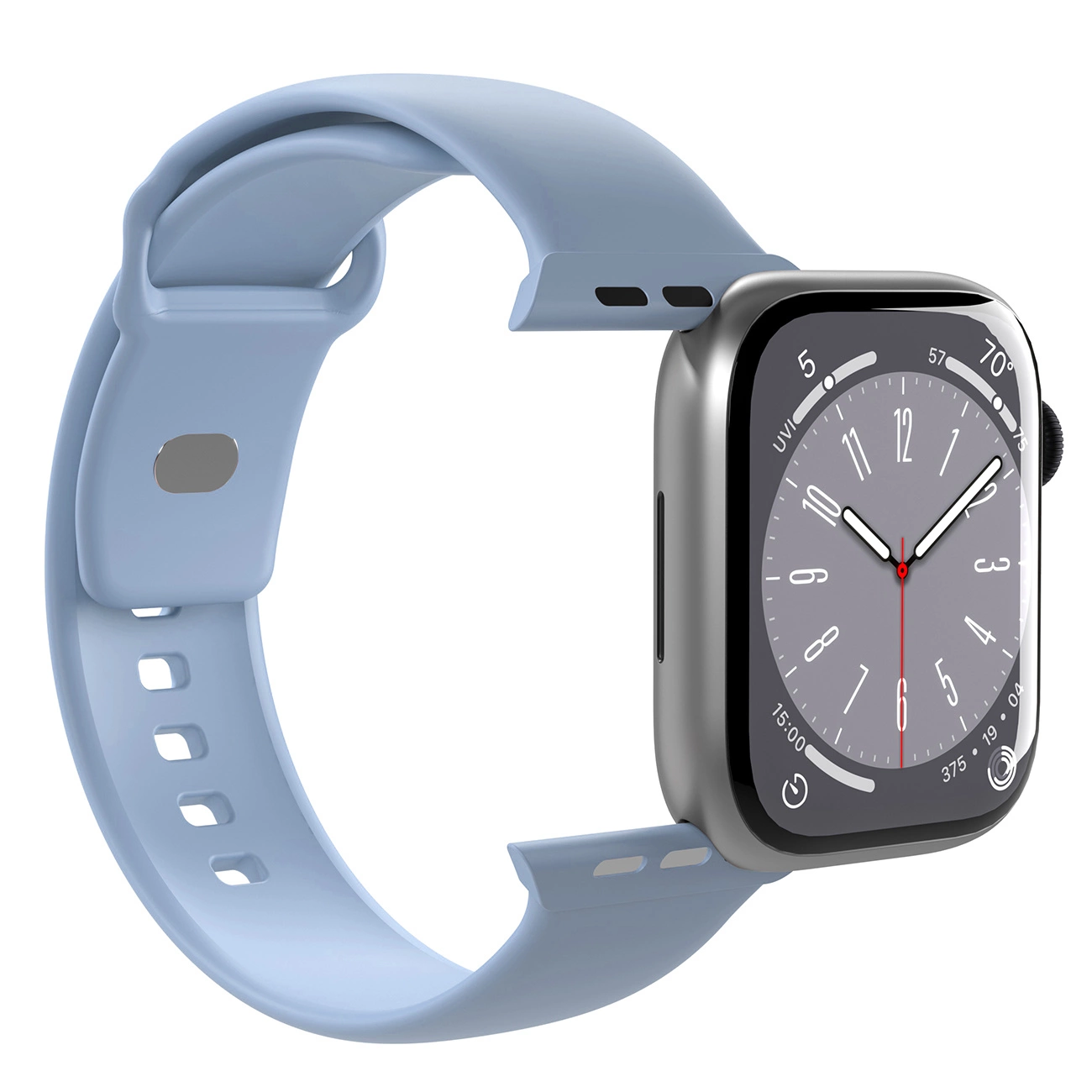 Puro Icon silikoninis dirželis Apple Watch 38 / 40 / 41 mm – šviesiai mėlynas (2 vnt.) - Image 4