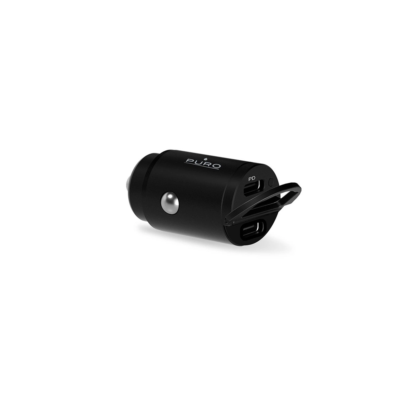 Puro Mini 30W Power Delivery 2 x USB-C automobilinis įkroviklis – juodas - Image 2