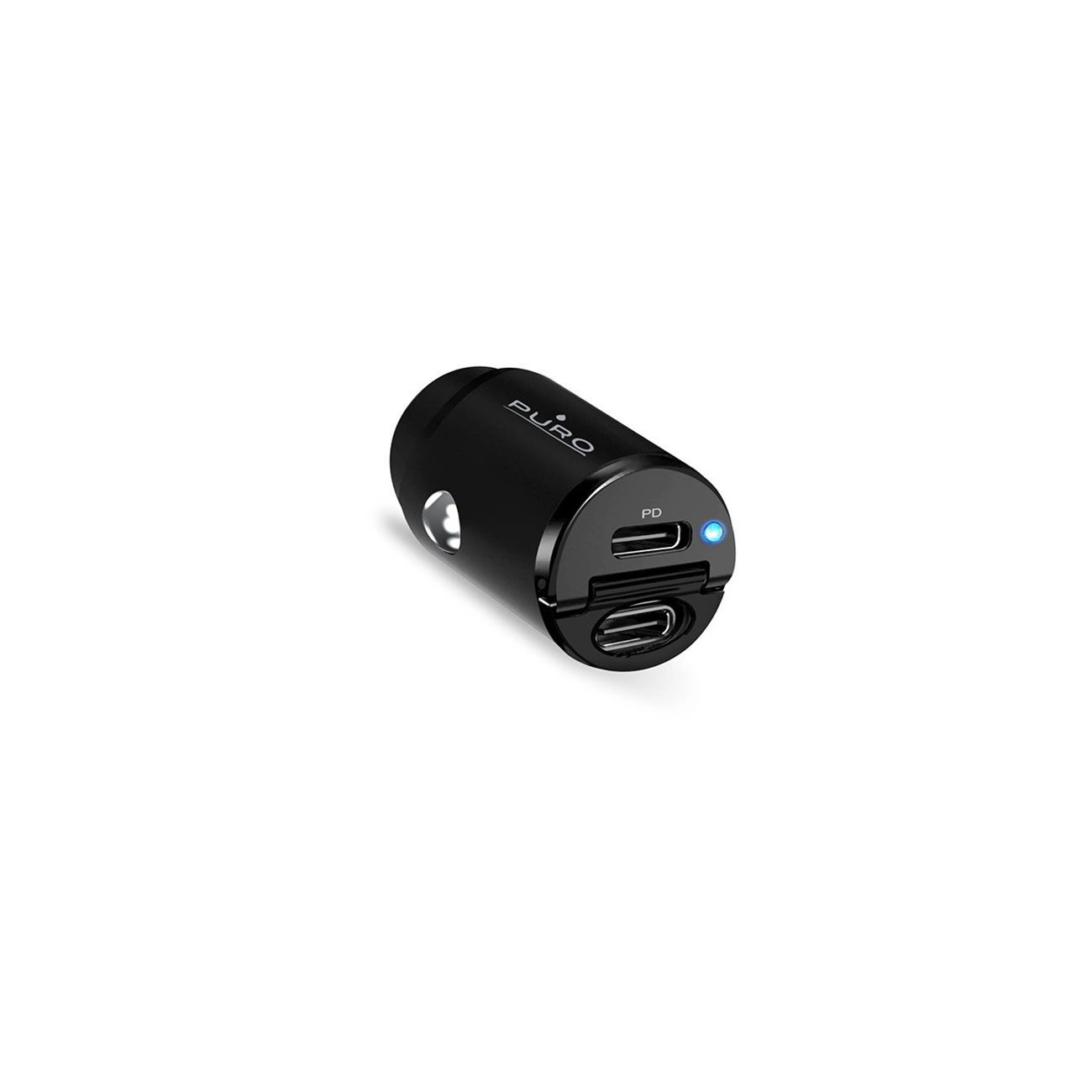 Puro Mini 30W Power Delivery 2 x USB-C automobilinis įkroviklis – juodas - Image 3