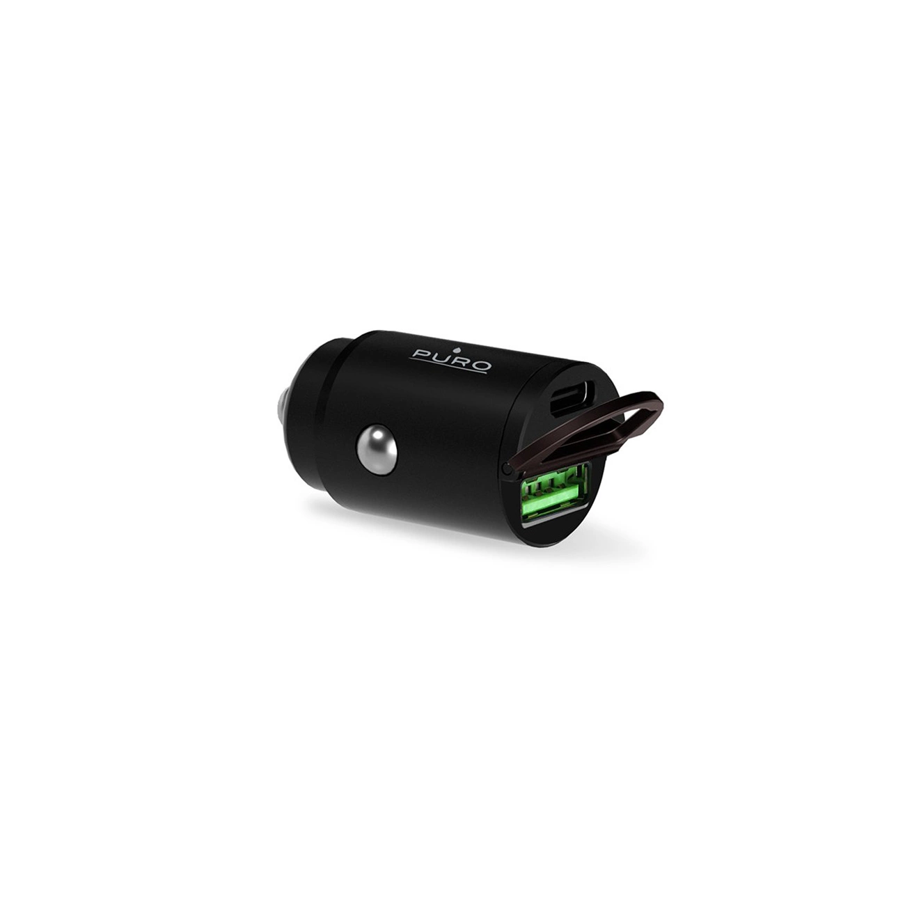 Puro Mini 30W Power Delivery USB-C USB-A automobilinis įkroviklis – juodas - Image 3