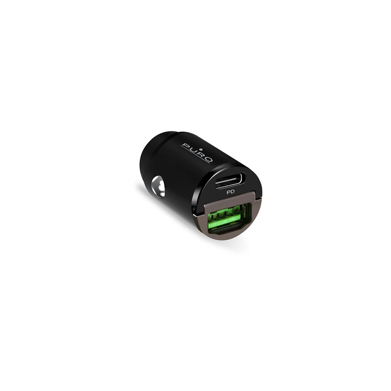 Puro Mini 30W Power Delivery USB-C USB-A automobilinis įkroviklis – juodas - Image 5