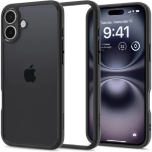 Spigen Ultra Hybrid iPhone 16 Case - Matte Black