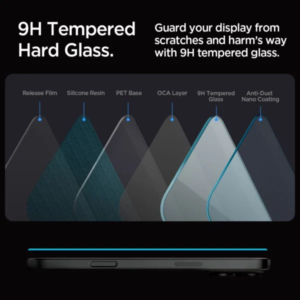 Spigen Glas.tR EZ Fit grūdintas stiklas iPhone 16 Pro - Image 10