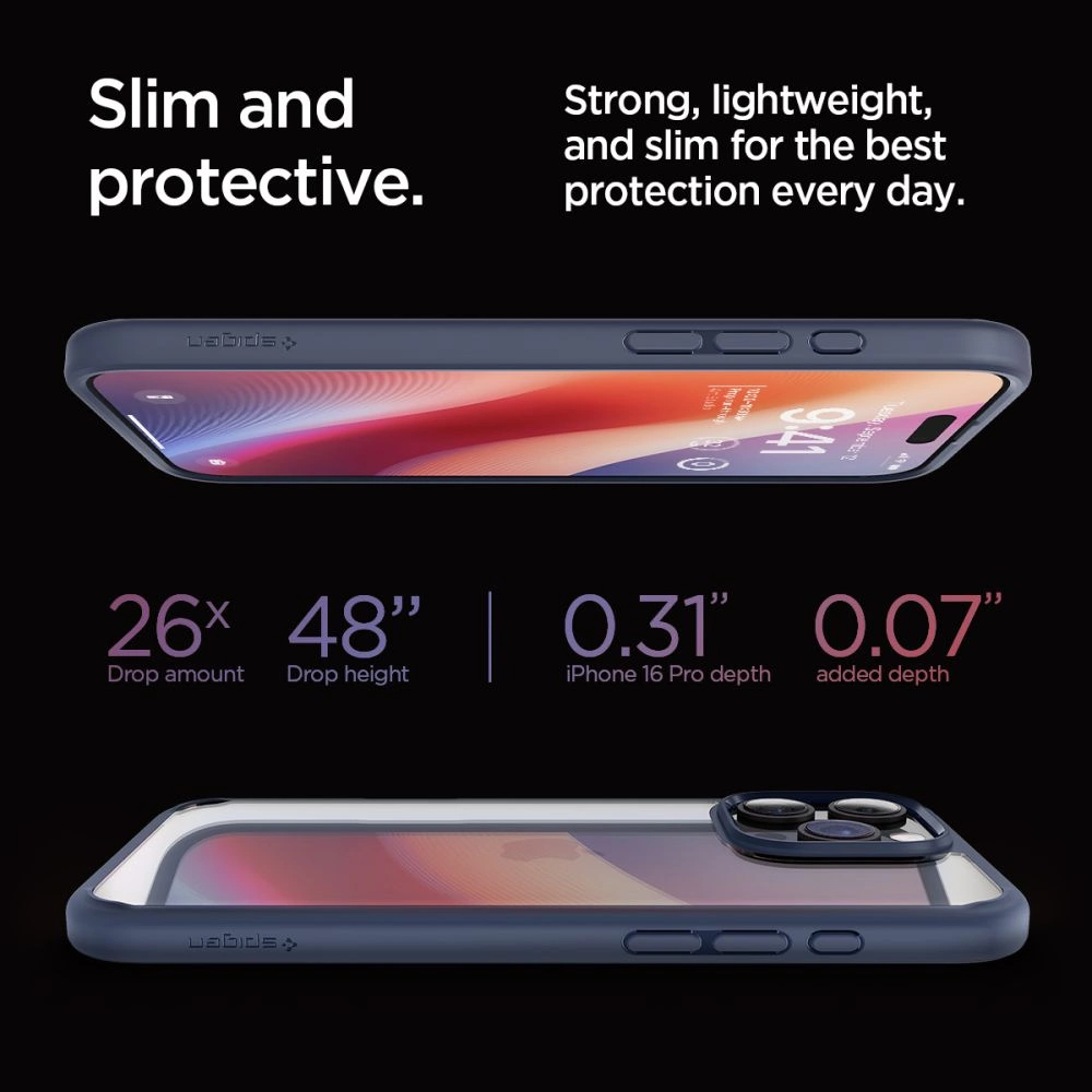 Spigen Ultra Hybrid iPhone 16 Pro dėklas - mėlynas - Image 15