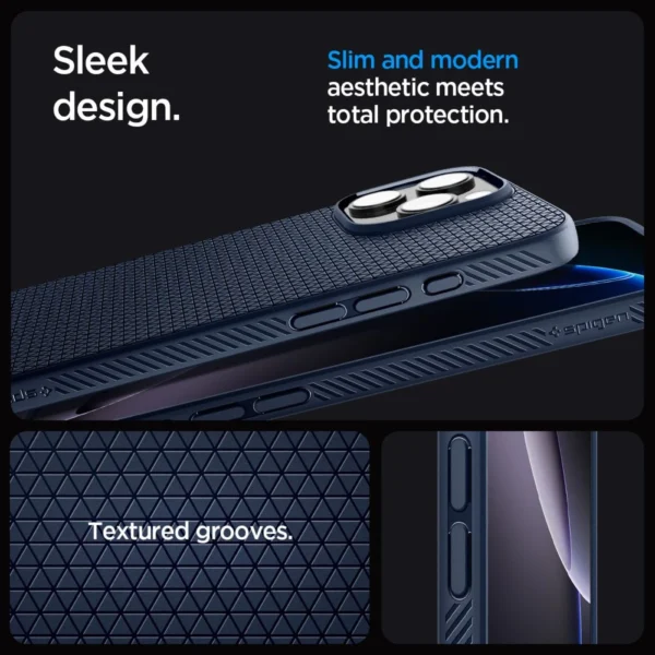 Spigen Liquid Air dėklas iPhone 16 Pro Max – mėlyna - Image 3