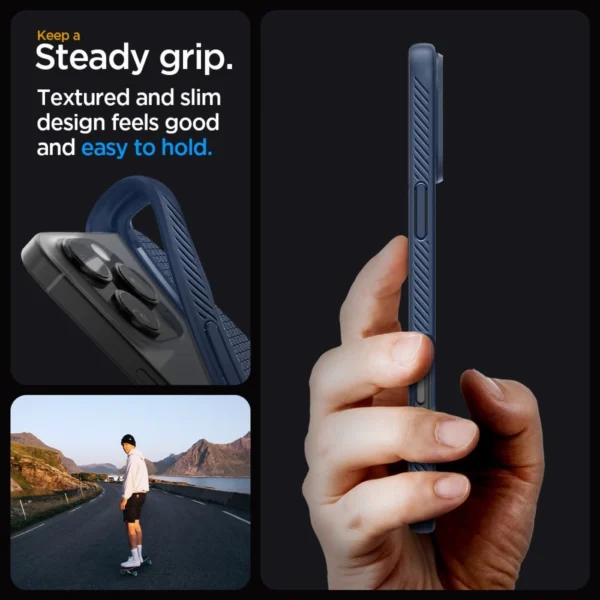 Spigen Liquid Air dėklas iPhone 16 Pro Max – mėlyna - Image 4