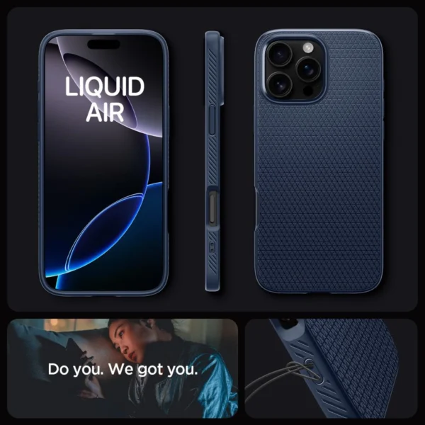 Spigen Liquid Air dėklas iPhone 16 Pro Max – mėlyna - Image 7