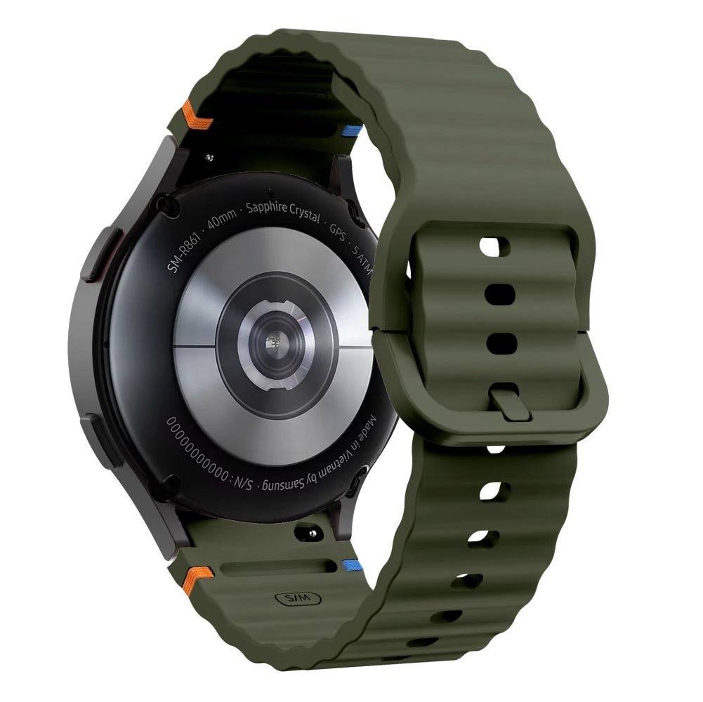 Tech-Protect silikoninis sportinis dirželis Samsung Galaxy Watch 4 / 5 / 5 Pro / 6 / 7 / FE – žalia - Image 2