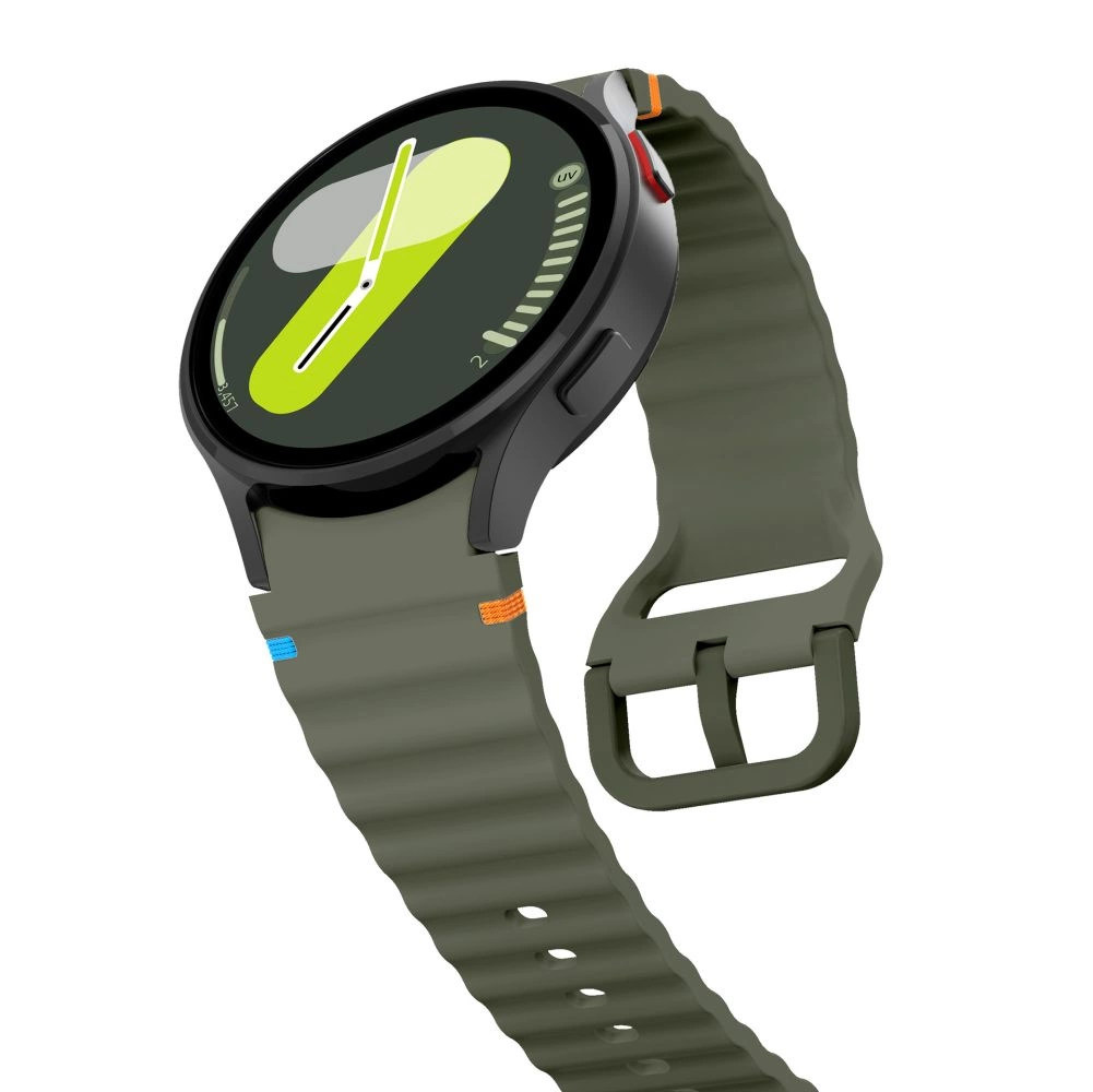 Tech-Protect silikoninis sportinis dirželis Samsung Galaxy Watch 4 / 5 / 5 Pro / 6 / 7 / FE – žalia - Image 3