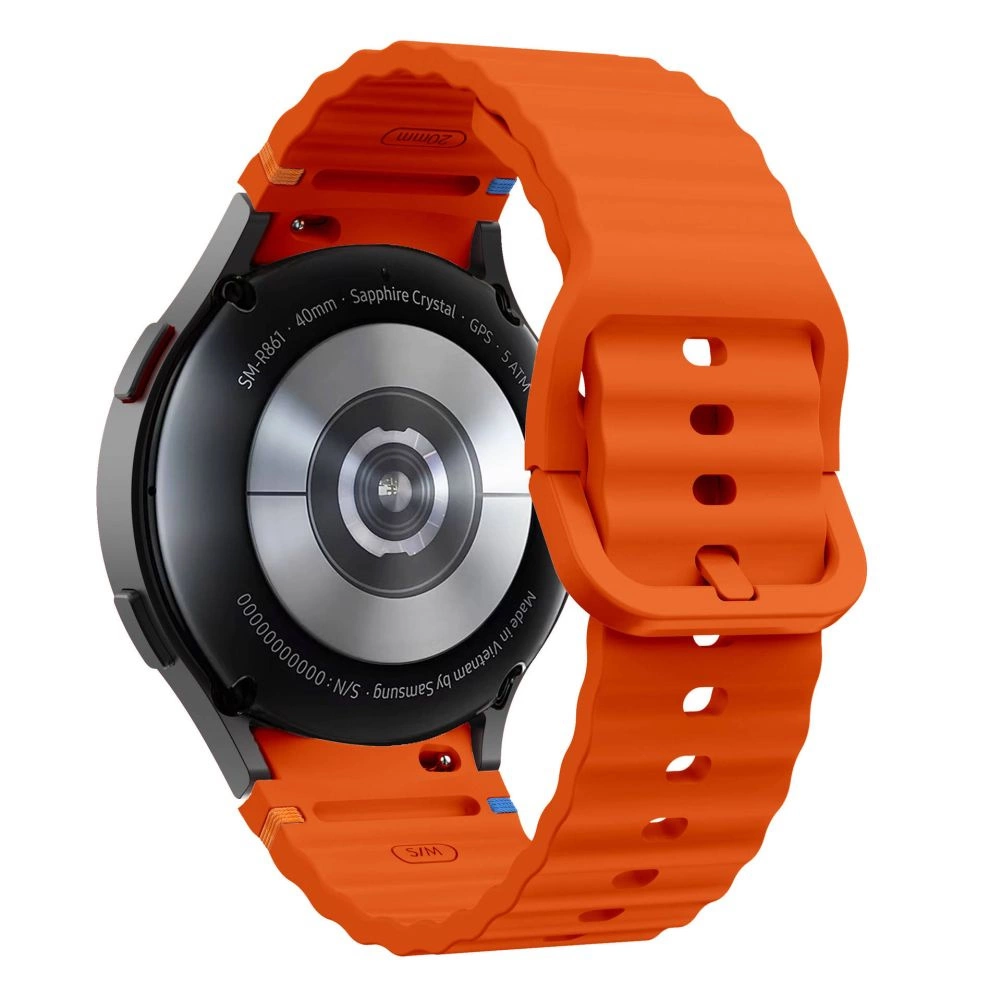 Tech-Protect silikoninis sportinis dirželis Samsung Galaxy Watch 4 / 5 / 5 Pro / 6 / 7 / FE – oranžinė - Image 2