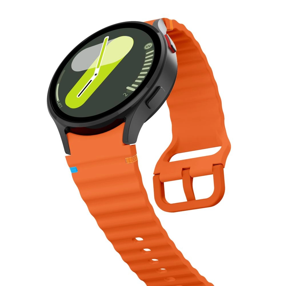 Tech-Protect silikoninis sportinis dirželis Samsung Galaxy Watch 4 / 5 / 5 Pro / 6 / 7 / FE – oranžinė - Image 3