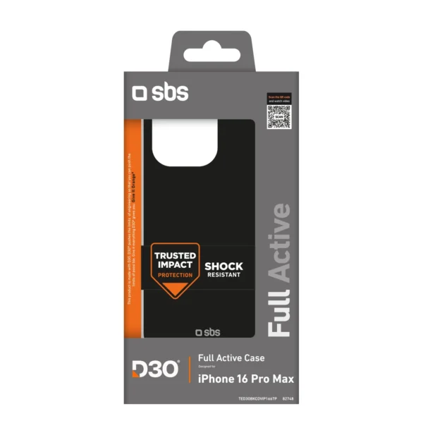 SBS Full Active D3O dėklas iPhone 16 Pro Max – juoda - Image 2