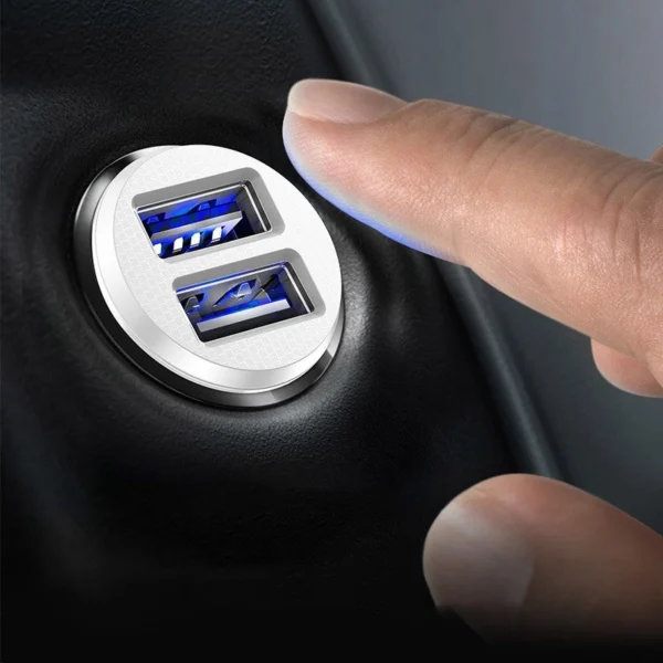 Baseus Grain automobilinis kroviklis CCALL-ML01 mini 2x USB-A 3.1A – juoda - Image 11