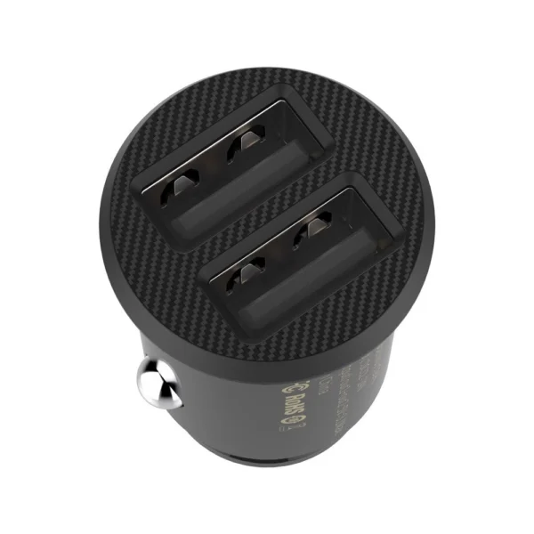 Baseus Grain automobilinis kroviklis CCALL-ML01 mini 2x USB-A 3.1A – juoda - Image 3