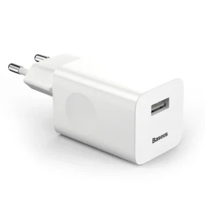 Baseus Charging Quick Charger CCALL-BX02 USB-A 24W QC 3.0 Network Charger - White
