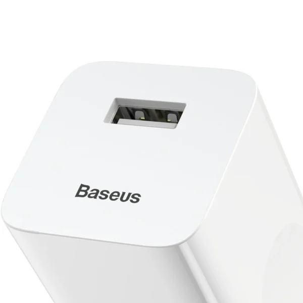 Baseus greito įkrovimo kroviklis CCALL-BX02 USB-A 24W QC 3.0 – baltas - Image 7