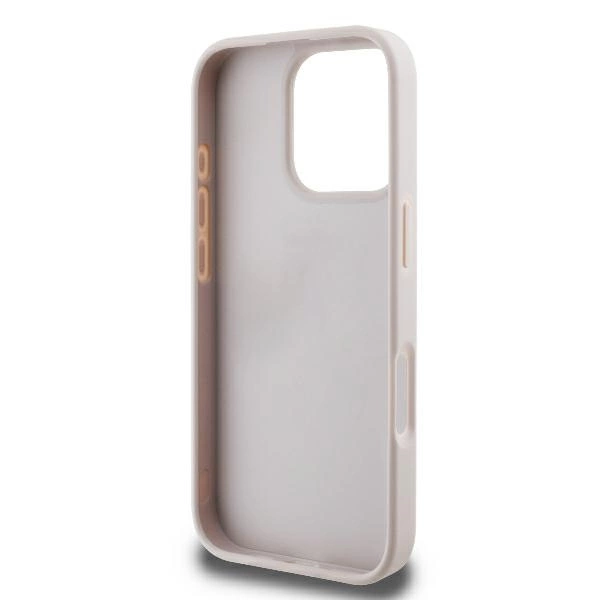 Guess odinis 4G trikampio formos strazų MagSafe dėklas iPhone 16 Pro Max – rožinis - Image 7