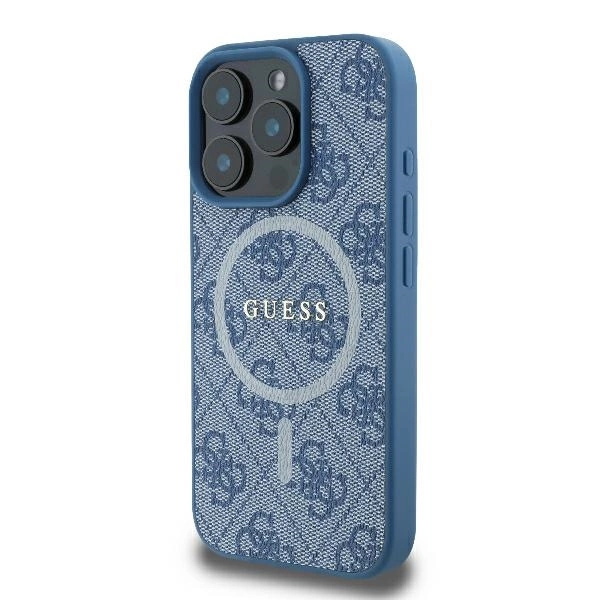 Guess 4G žiedas klasikinis logotipas MagSafe dėklas iPhone 16 Pro – mėlynas - Image 2