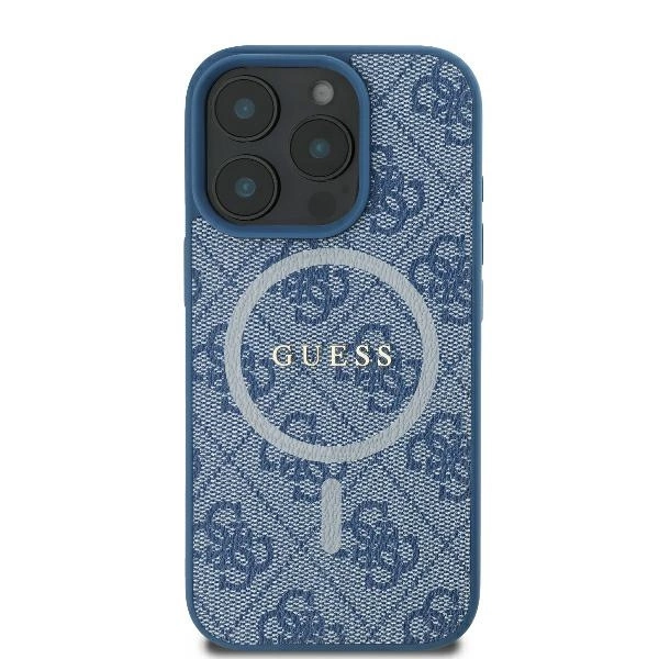 Guess 4G žiedas klasikinis logotipas MagSafe dėklas iPhone 16 Pro – mėlynas - Image 3