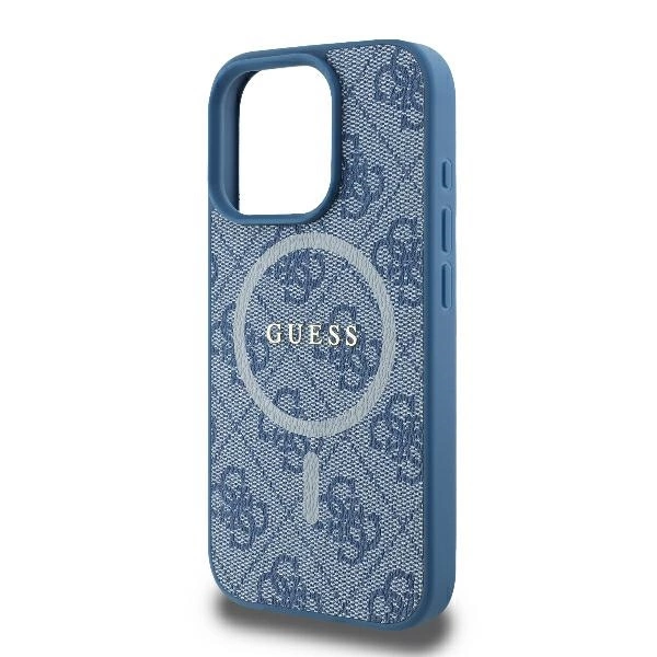 Guess 4G žiedas klasikinis logotipas MagSafe dėklas iPhone 16 Pro – mėlynas - Image 6