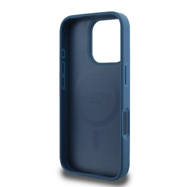 Guess 4G žiedas klasikinis logotipas MagSafe dėklas iPhone 16 Pro – mėlynas - Image 7