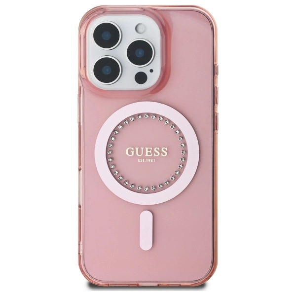 Guess IML strazų MagSafe dėklas iPhone 16 Pro Max – rožinis - Image 3
