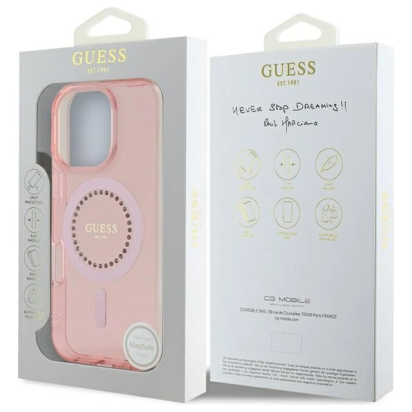 Guess IML strazų MagSafe dėklas iPhone 16 Pro Max – rožinis - Image 8