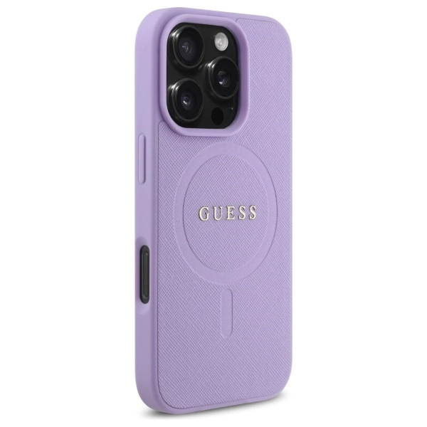 Guess Saffiano MagSafe dėklas iPhone 16 Pro Max – violetinis - Image 4