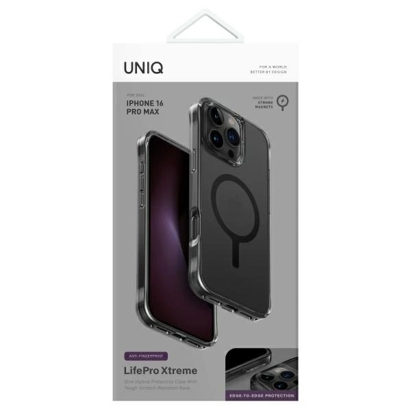 Uniq LifePro Xtreme Magclick įkrovimo dėklas iPhone 16 Pro Max – pilkas - Image 4