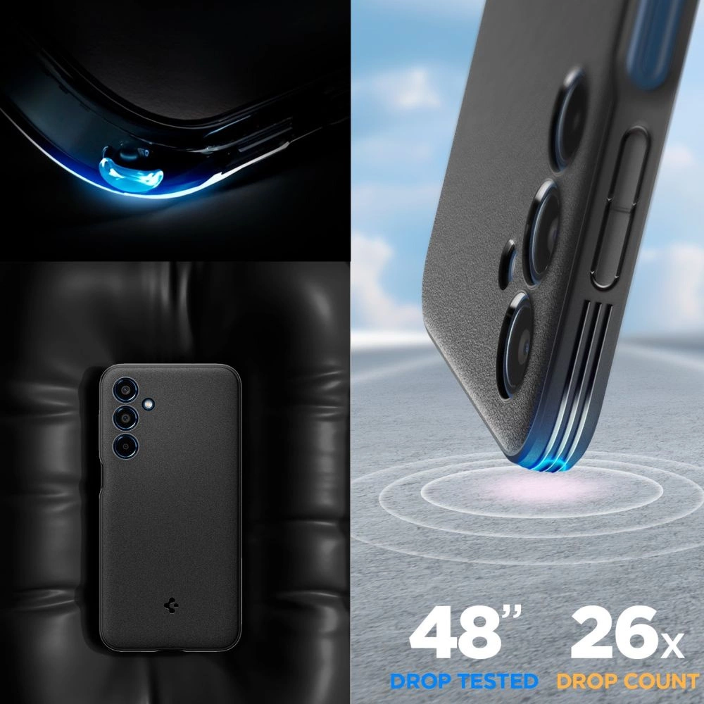 Spigen Essential SandBlast dėklas Samsung Galaxy M35 5G - juodas - Image 8