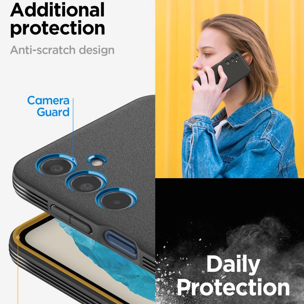 Spigen Essential SandBlast dėklas Samsung Galaxy M35 5G - juodas - Image 9