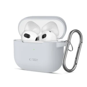 Tech-Protect silikoninis dėklas su kabliuku Apple AirPods 3 - pilkas