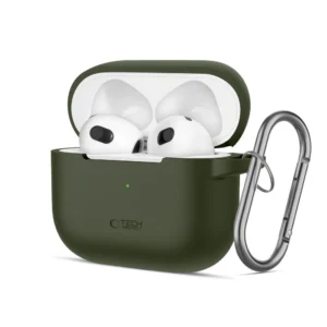 Tech-Protect silikoninis dėklas su kabliuku Apple AirPods 3 - žalias