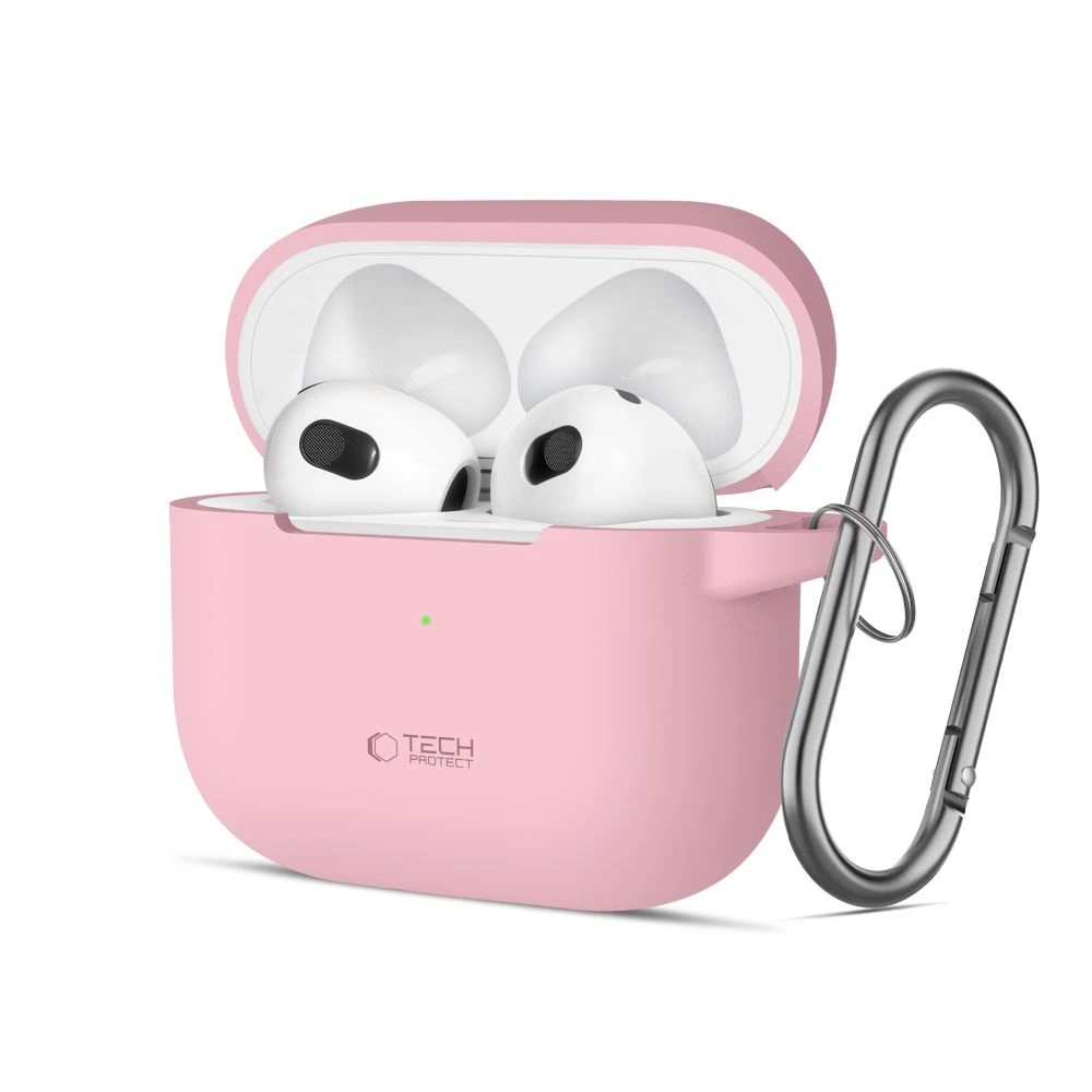 Tech-Protect silikoninis dėklas su kabliuku Apple AirPods 3 - rožinis