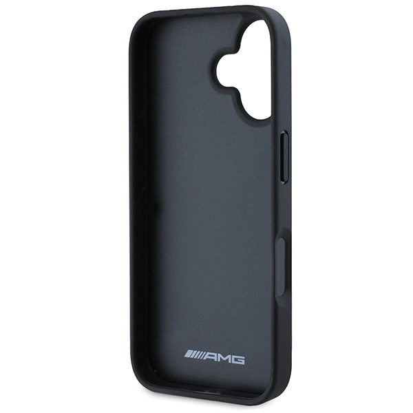 AMG odinis dėklas su įspaustomis linijomis juodo logotipo iPhone 16 - juodas - Image 7