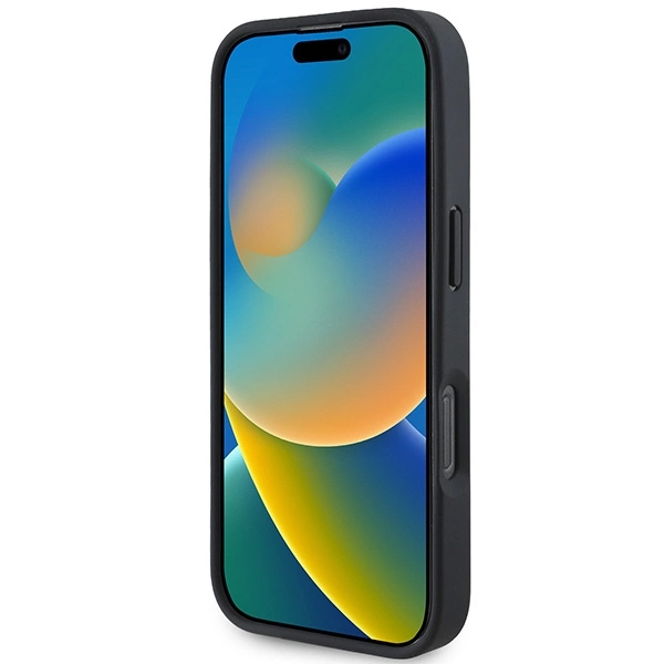 AMG odinis dėklas su įspaustomis linijomis juodo logotipo iPhone 16 Pro Max - juodas - Image 5