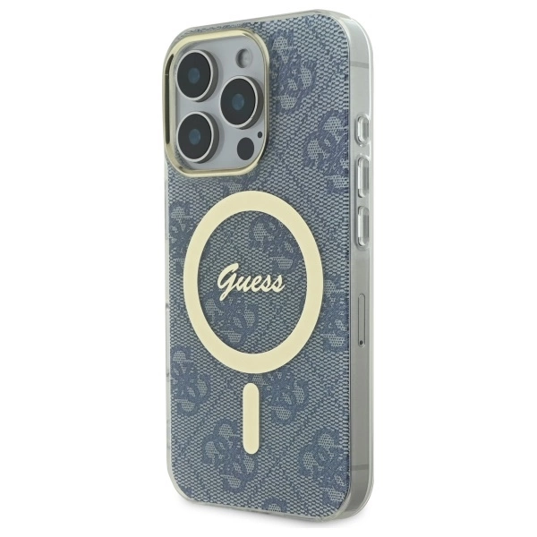 Guess IML 4G MagSafe iPhone 16 Pro Max dėklas - mėlynas - Image 2