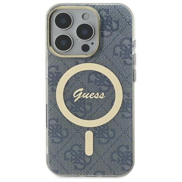 Guess IML 4G MagSafe iPhone 16 Pro Max dėklas - mėlynas - Image 3