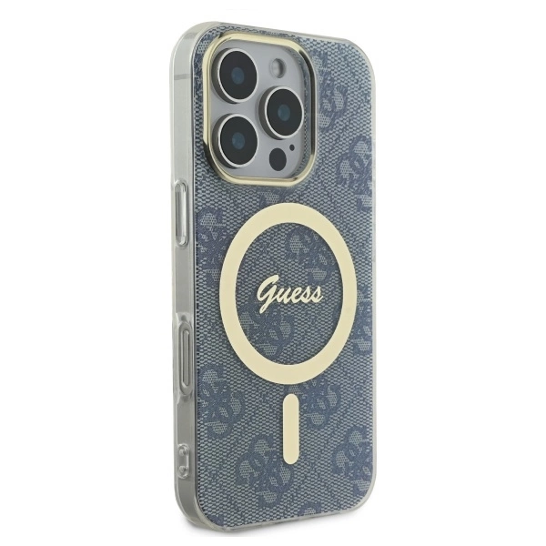 Guess IML 4G MagSafe iPhone 16 Pro Max dėklas - mėlynas - Image 4