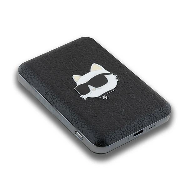 Karl Lagerfeld indukcinė išorinė baterija KLPB5FPGKSCHHK 16W 5000mAh juoda/juoda Choupette galvos sagė MagSafe - Image 4