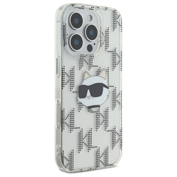 Karl Lagerfeld IML Choupette galvos elektroplated dėklas iPhone 16 Pro Max – skaidrus - Image 4