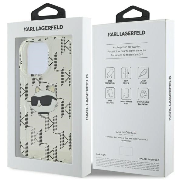 Karl Lagerfeld IML Choupette galvos elektroplated dėklas iPhone 16 Pro Max – skaidrus - Image 8