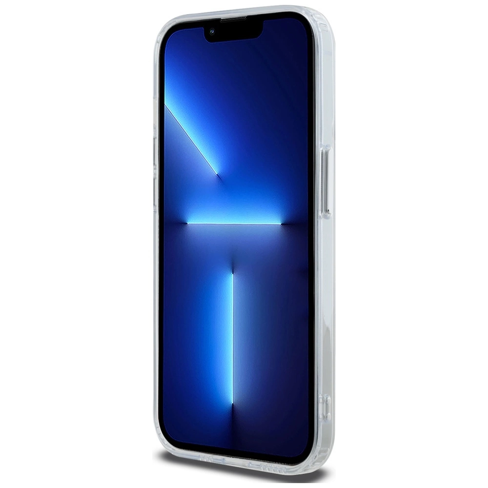 Karl Lagerfeld IML Metal Karl & Choupette galvos MagSafe dėklas iPhone 14 Pro – baltas - Image 5