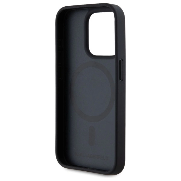 Karl Lagerfeld Odinis Monogram Metal Logo MagSafe dėklas iPhone 15 Pro – juodas - Image 7